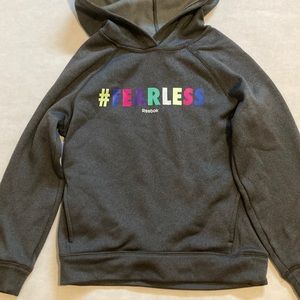 Rebook grey fearless kids hoodie
